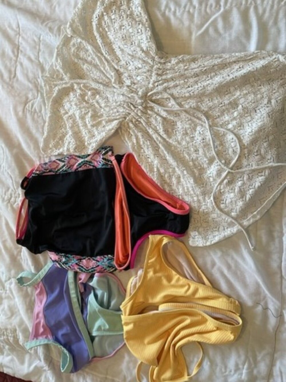 3 -2 pc Bathing Suits plus Cover-up Youth Sz L ( 10-12)